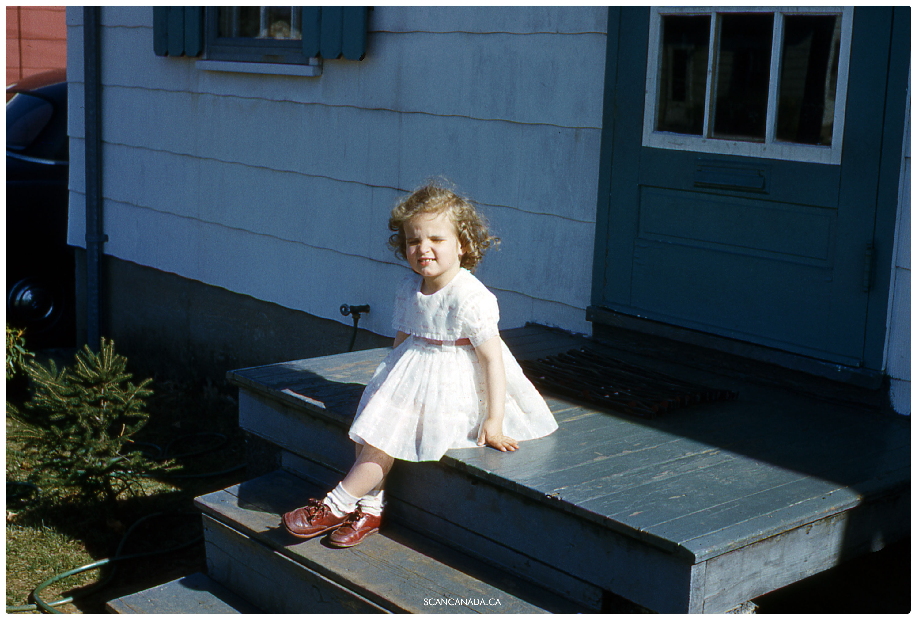 Show your kids wht your childhood home was by scanning your slides into digital.